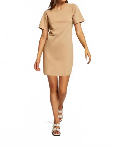 Perfectwhitetee Tiegan Dress In Dune In Multi