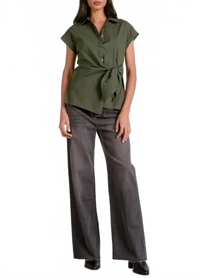 Elan Little Things Shirt In Green In Green