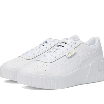 Puma Cali Wedge 373438-01 Sneaker Women White Leather Platform Shoes Gal1226 In White