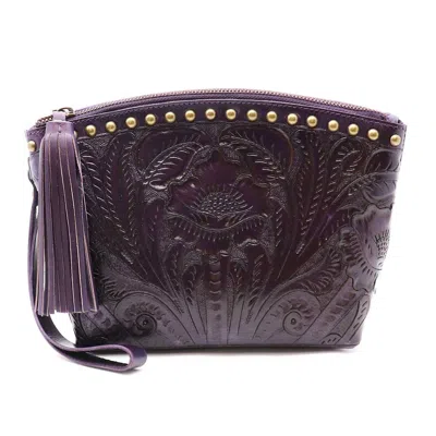 Anabaglish Women's Belle Flour Wristlet Pouch Bag In Purple In Purple