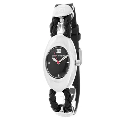 Laura Biagiotti Leather Dress Women's Watch In Black