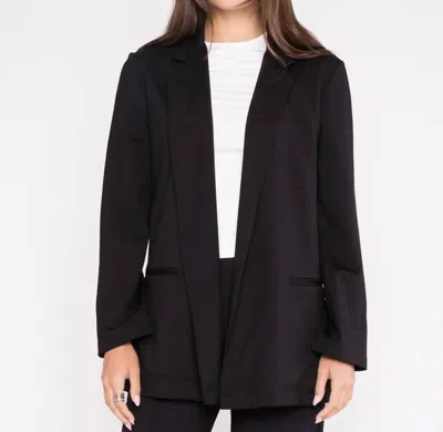 Ripley Rader Ponte Knit Oversized Blazer In Black In Black