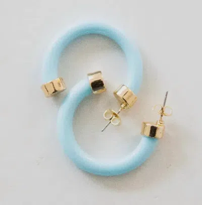 Hoo Hoops Women's Mini Hoops In Light Blue In Blue