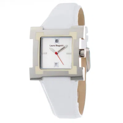Laura Biagiotti Leather Dress Women's Watch In White