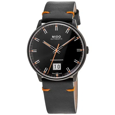 Mido Commander Big Date Automatic Black Dial Leather Strap Men's Watch M021.626.36.051.01 In Black