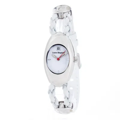 Laura Biagiotti Leather Dress Women's Watch In Metallic
