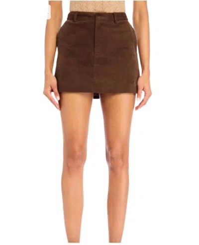 Ser.o.ya Azalea Mini Skirt In Delicioso Brown In Brown
