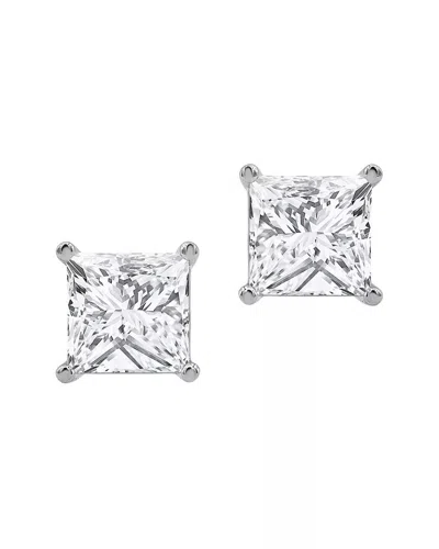 Lab Grown Diamonds 14k 4.00 Ct. Tw. Lab-grown Diamond Studs In Metallic