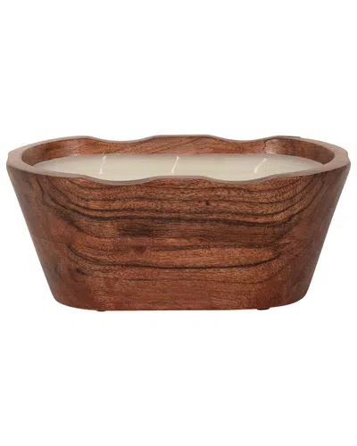 Sagebrook Home 8in 16oz Vanilla Oval Bowl Candle In Brown