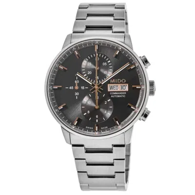 Mido Commander Chronograph Automatic Anthracite Dial Stainless Steel Men's Watch M016.414.11.061.00 In Metallic
