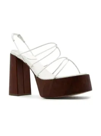 Gia X Rhw Women's Rosie Radica Platform Sandal In Ivory In Multi