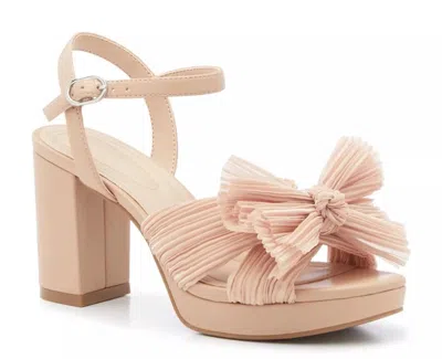 Kelly & Katie Heather Sandal Women's Fawn Ankle Strap Block Heel Gal1014 In Multi