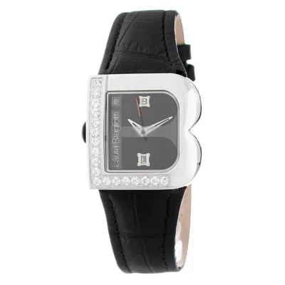 Laura Biagiotti Leather Dress Women's Watch In Black