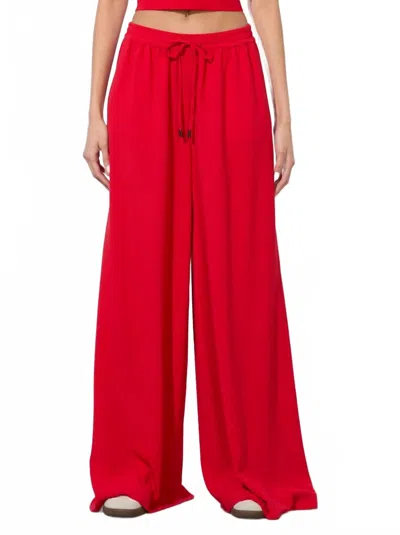 Alice And Olivia Ojai Wide Leg Pant In Bright Ruby In Red