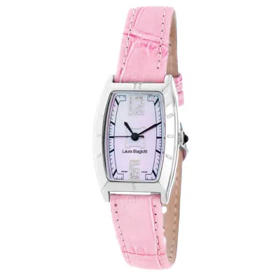 Laura Biagiotti Leather Dress Women's Watch In Pink