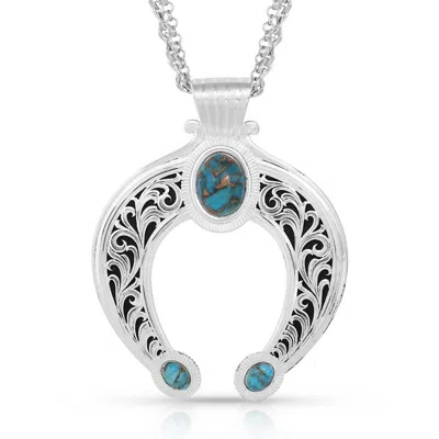 Montana Silversmiths Women's Romancing The Stone Squash Blossom Necklace In Silver In Silver