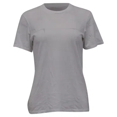 Nili Lotan Crewneck T-shirt In White Cotton In Gray