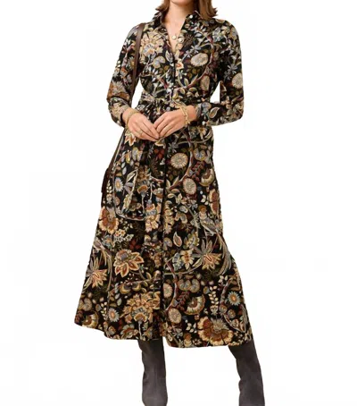 Spartina 449 Marianne Shirt Dress In Guerard Estate Bird In Black