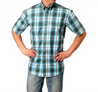 Stetson Roper Amarillo Plaid Shirt In Meadow In Green