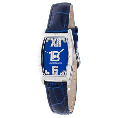 Laura Biagiotti Leather Dress Women's Watch In Blue