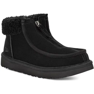 Ugg Funkarra 1143955-blk Slippers Women's Black Suede Fur Collar Rhs6060 In Black