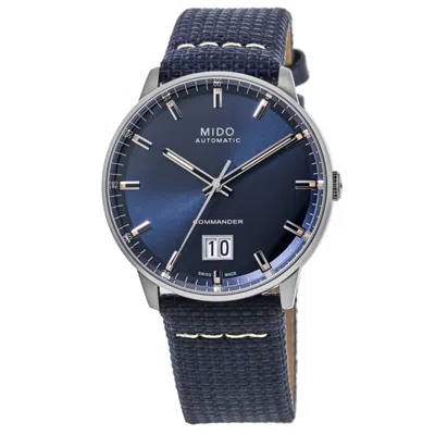 Mido Commander Big Date Automatic Blue Dial Fabric Strap Men's Watch M021.626.17.041.00 In Blue