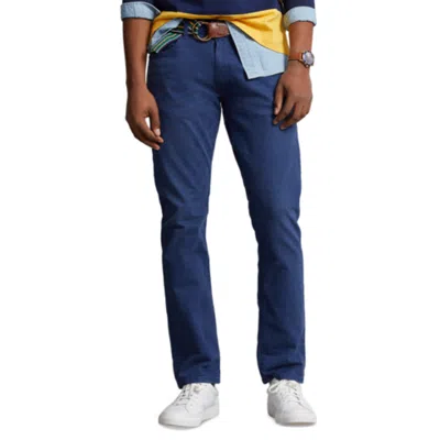 Polo Ralph Lauren Varick Jeans Men Blue Denim Slim-fit Straight Leg Fts176 In Blue