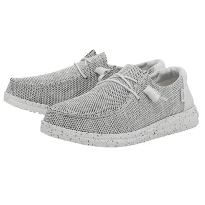 Hey Dude Wendy Sox 40078-1ka Women's Stone White Moc Toe Shoes Dwa2493 In Gray