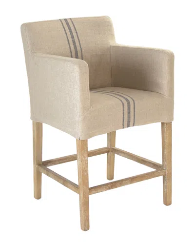 Zentique Avignon Slipcover Counter Stool In Multi