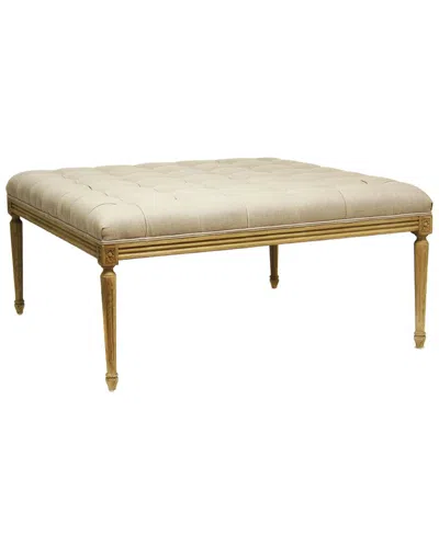 Zentique Tufted Ottoman In Gold
