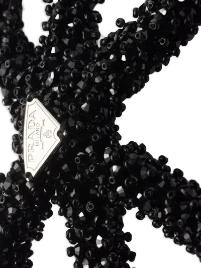 Prada Logo Hair Clip In Black