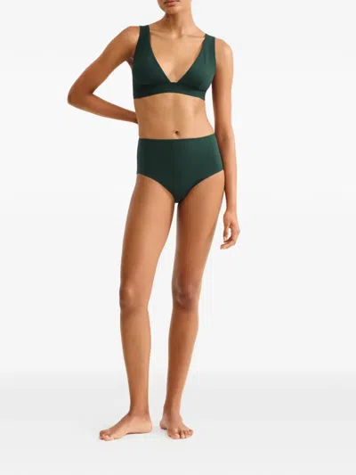 Eres Triangle Bikini Top In Green
