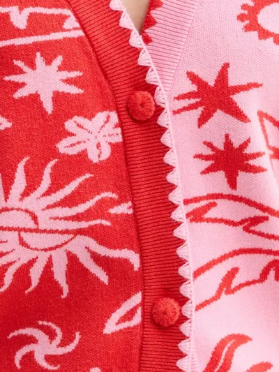 Never Fully Dressed Button Cardigan In Red