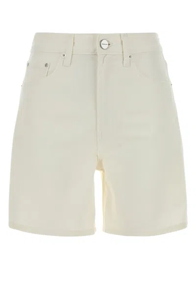 Anine Bing White Denim Shorts In White