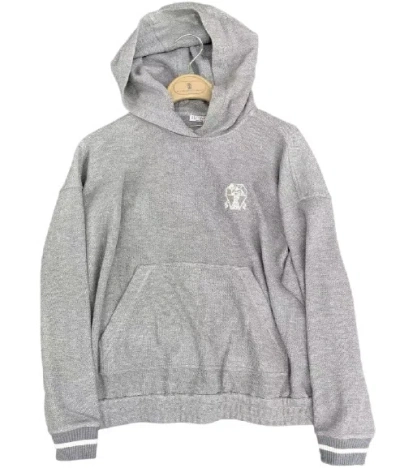 Brunello Cucinelli Hooded Sweatshirt In Gray