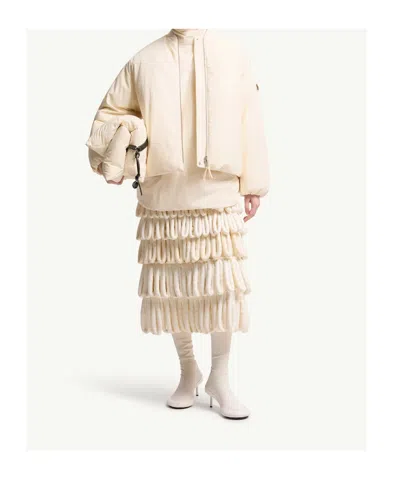 Moncler Jil Sander Sodium Down Bomber Jacket In Neutral