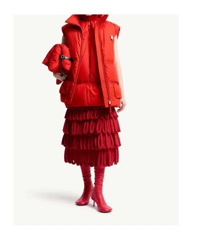 Moncler Jil Sander Chlorine Down Gilet In Red