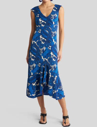Etro All-over Printed Dress In Blue