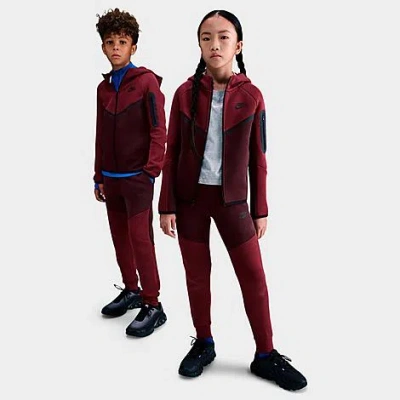 Nike Big Kids Sportswear Tech Fleece Reflective Jogger Pants In Burgundy