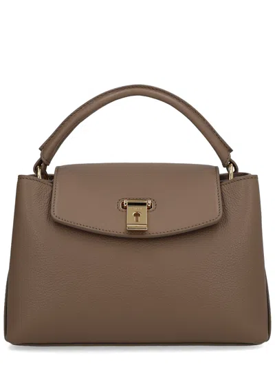 Bally Small "lock Me" Bag In Brown
