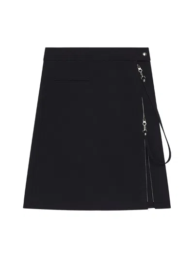 Courrèges Courreges Women Midi Skirt With Zipper In Black