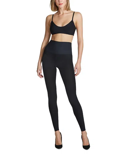 Commando Fleece Lined Footless Tights In Black