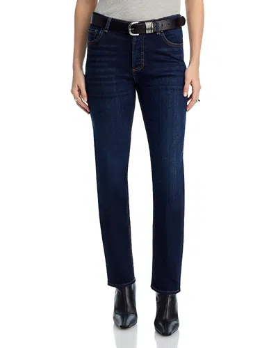 Askk Ny Kingpin High Rise Ankle Slim Jeans In Bruiser In Blue