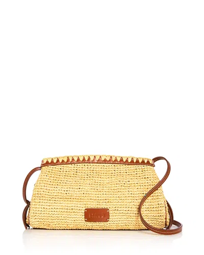 Staud Maude Raffia Convertible Clutch In Neutral