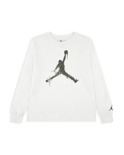 Jordan Boys' Jumpman Drips Long Sleeve Tee - Big Kid In Gray