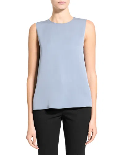Theory Silk Sleeveless Top In Blue