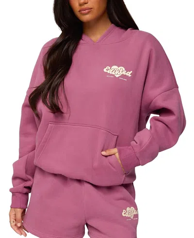 Edikted Hoodie In Purple