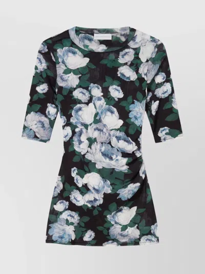Stella Mccartney Stella Mc Cartney Bunch Of Roses Mesh Top In Green