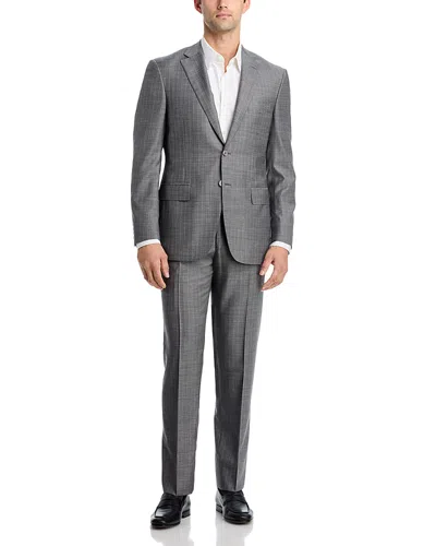 Canali Sienna Denim-effect Stripe Regular Fit Suit In Gray