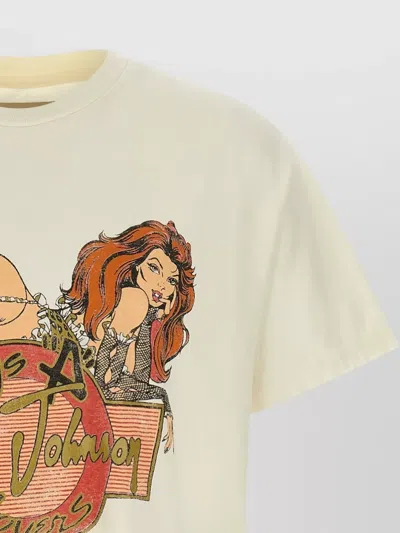 Gallery Dept. Doc Johnson Toys 4 Love Glittered Printed Cotton-jersey T-shirt In Neutral